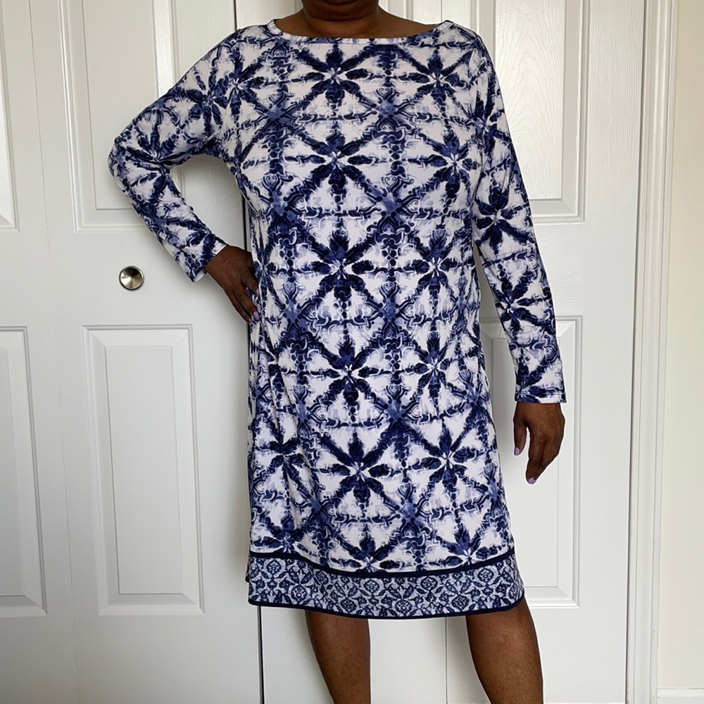 MICHAEL Michael Kors Long Sleeve Tie Dye Dress